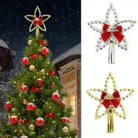 Christmas Decorations Arrival Decorative Stars Tree Top Decor Ornament 18cm Sliver Gold Bling Star For Xmas Festival Party