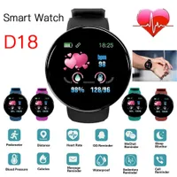 Wristwatches D18 Smart Watch Heart Rate Monitor Blood Pressure Waterproof Men's And Women's Fitness Tracker Digital Bracelet For Android IOS 0924