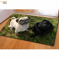 Carpets Hugsidea Labrador Pugs Animal Imprimé mince pour le salon Recherche de chiots drôles Home Rugs Intérieur Halway Alfombras