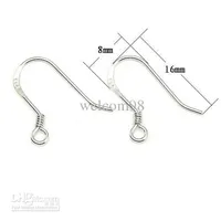 20pcs lot 925 Sterling Silver Earring Hooks Finding For DIY Craft Jewelry 0 6x8x16mm WP046255x