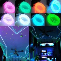 Strings 1m EL Wire Neon Light Dance Holiday Party Decor Novelty LED Lamp Waterproof Flexible Rope Tube Strip String