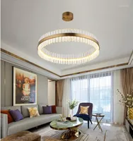 Pendant Lamps Gold American Style Crystal Chandeliers LED Lighting Living Room Bedroom Hall El Restaurant Dining Fashion