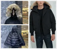 Men's Down Parkas Mens Outerwear Winter designer outdoor leisure sports down jacket white duck windproof parker long leather collar cap warm real wolf fur