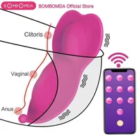 Masseur de jouets sexuels Bombomda Clitoris Stimulator Draagbare Panty Vibrator App Afstandsbediing onzichtbare Vibrerende ei speeltjes voor vouw wearable