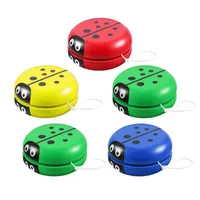 Yoyo yeahibaby 5pcs estampas de animais Toys de madeira Ladybug Kids Creative for Children 5cm Ball 220924