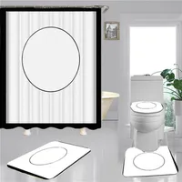 Hipster Print Shower Curtains Sets High-grade Four-piece Must Set Bathroom Anti-peeping Non-slip Deodorant Bath Toilet Mats303h