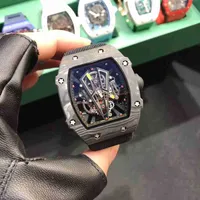 multi-function SUPERCLONE watches wristwatch Luxury richa milles designer fashion men's automatic mechanical watch carbon fiber hollow out p