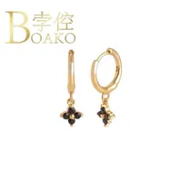Hoop & Huggie BOAKO 925 Sterling Silver Earrings For Women Snowflake Black Zircon Earring Hoops Earings Luxury S925 Jewelry Pendie260F