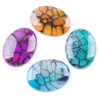Natural Dragon Agates Stone Loose Gemstones 30x40mm Oval Cabochon CAB No Drill Hole For Jewelry Finding Handmade Decoration Craft Jewelry BU321