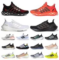 Casual Shoes DNA Web Ultra 20 21 UltraBoost Running Shoe For Mens Womens UB 3.0 4.0 Black White Carbon Scarlet Bred Green Solar Yellow Designer Sport Sneakers Trainers Trainers