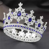 Fashion Royal King Queen Bridal Tiara Crowns For Princess Diadem Bride Crown Prom Party Hair Ornaments Wedding Hair Jewelry 211228301q