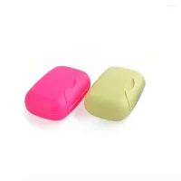Soap Dishes Travel Handmade Box Case Waterproof Leakproof With Lock Cover 4 Colors