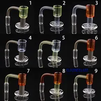 Colored regula 20mm Spinning banger better use as Smoke set with 2 terp pearls & 1 glass carb capr dab rig water Pipe Bongs Hookah2943