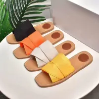 Mules Slippers Sandals Stylist Shoes Designer Canvas Cross Woven Summer Outdoor Peep Toe Casual Slipper Letter 2021 Top Women Woody With IbG