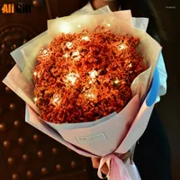Decorative Flowers All Over The Sky Dried Bouquets Of Net Red Birthday Gifts For Girlfriends And Teacher's Day Rose