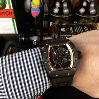 multi-function SUPERCLONE watches wristwatch Luxury richa milles designer carbon fiber hollow out men's automatic mechanical watch luminous