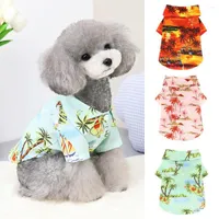 Dog Apparel Fashion Hawaiian Shirt Summer Beach Clothes For Small Dogs Print Pet Cat Clothing Breathable Medium Large Pug