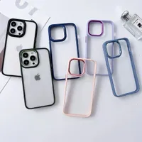 Electroplated Clear Acrylic PC Hard Phone Cases Case for IPhone 12 13 14 pro max X XS 7 8 PLus Full Package Protective Cover