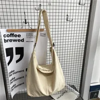 Canvas bag Women's large capacity single shoulder diagonal bag Fashion shopping bag