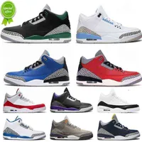 .Basketball Shoes Mens Sneakers Pine Green Black Cement Racer Blue Fire Cardinal Red Court Purple Cool Grey Laser Orange 3 Men Sports Size