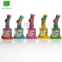 6 5 Inches Glass Bong Hookahs Water Pipe Smoke Clay Surface Monster With Quartz banger 4mm Thick Bongs Female Joint Dab Oil Rig288l
