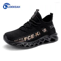 Athletic Shoes Fashion Kids Running Sneakers Knitted Mesh Girls Boys Casual Sports Lightweight Children Walking Footwear Soft Non Slip
