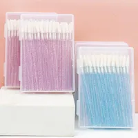 Makeup Brushes 50 Pcs Disposable Crystal Lip Brush Eyelash Extension Mascara Applicator Lipstick Wands Set Cosmetic Women Tools