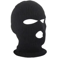 Party Masks Winter Men's and Women's Three Hole Wool Knitted Face Mask Windproof Ear Protection Cap Cold Hat 60SZ
