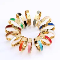 12 mm ontwerper H Letterarmbanden Bangle Luxe Gold Buckle Email Dames Heren Bracelet Sieraden Maat 17/19 Bracelet Verjaardag Kerstcadeau 001