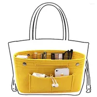 Cosmetic Bags Bag Felt Travel Organizer Cloth Insert Storage Makeup Multi-pockets Fits In Handbag