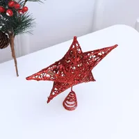 Christmas Decorations Tree Topper Star Sparkling Bowhome Decor Metal Moravian Sparkle Projector Toppers Decoration