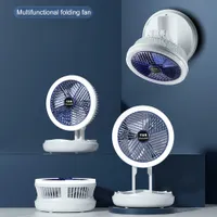 Electric Fans Mini Fan Led Night Light Usb Rechargeable Fill Light Foldable Portable Table Lamp Four-speed Variable Fan for Home Office Gift T220924