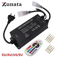 Controllers RGB Controller US 110V 1500W EU AU UK 220V 2500W With 24key IR Remote For 2835 LED Strip Neon Light 10MM