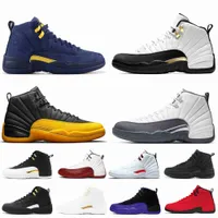 With Shoes Box Basketball Shoes Trainers Sports Sneakers Triple Black Reverse Flu Game Gym Red Indigo Dark Concord 12 12S Men Royalty Grind