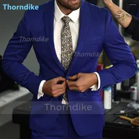 Men's Suits Thorndike 2 Piece Slim Fit Men For Wedding Custom Groom Tuxedo With Peaked Lapel Male Fashion Set Jacket Pants 2022