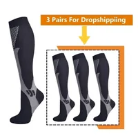 Men's Socks Brothock 3ペアドロップ圧縮20-30 mmHgアスレチックナイロン看護ストッキングスポーツ220924
