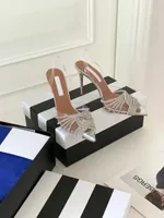 Dress Shoes Perfect Gatsby Slingback Pumps Clear Pvc Crystal 105mm High Heels Sandals