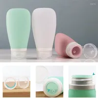 Storage Bottles Silicone Travel Leak Proof Squeezable Refillable Containers Size Cosmetic Tube For Shampoo Lotion Soap Liquids Bottling