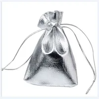 100Pcs lot Silver Color Jewelry Packaging Display Pouches Bags For Women DIY Fashion Gift Craft W35225x