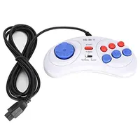 Game Controllers Joysticks 2 Pcs Game Controller For SEGA Genesis For 16 Bit Handle Controller 6 Button Gamepad For SEGA MD Game Accessories T220916