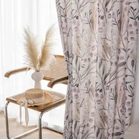 Curtain 2022 Curtains For Living Room Bedroom Modern Simple Polyester Cotton Printing Screen Window Door High Shading