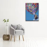 Gemälde Träume und Hoffnung Malen nach Zahlen Air Ballon Kunst liefert Acrylfarben handbemalte Wanddekoration für Wohnzimmer Geschenk