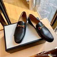 Best Luxury designer Dress Shoes G Mens Dress Shoes Genuine Leather Handmade Classic Loafers Black Business Footwear Gentleman Suit Walking Shoes