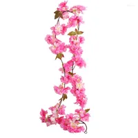 Decorative Flowers Wedding Decoration Cherry Blossom Artificial Flower Simulation Rattan Plastic