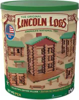 Model Building Kits Edition Village 327 Pieces Real Wood Logs Ages 3 Best Retro Building Gift Set for Boys Girls-Creative