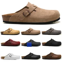 Boston clogs Sandals Designer new leather bag head pull cork slippers female male summer anti-skid lazy shoes brown suede lovers beach Scuffs Casual Loafers Sliders