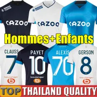 22 23 voetbalshirts 2022 2023 Marseilles Maillot Foot Cuisance Guendouzi Alexis Gerson Payet Clauss voetbalshirt Verstout onder Nuno Harit L Suarez Men Kids Kit