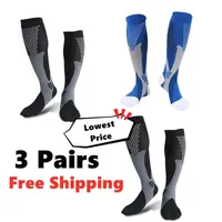 Erkek çoraplar 367 çift çalışma sıkıştırma çorapları 20-30 mmhg erkekler kadın spor sinek maraton bisiklet futbol varisli damarlar ödem 220924