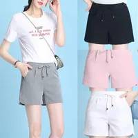 Women's Shorts Women Casual For On Sale Loose Cutton High Waist Wide-legged Five-point Short Pants