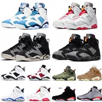 With Shoes Box Basketball Shoes Sports Sneakers Bred Black Cat White Infrared Electric Green Gatorade Hare 6 6S Unc 23 Oreo Carmine 2021 Siz